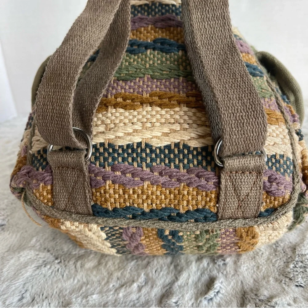 Multicolor Woven  Small Backpack - Picture 7 of 15
